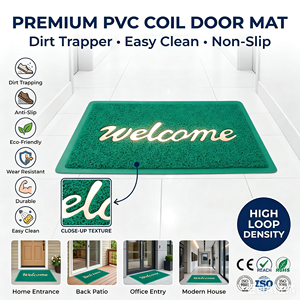 Felpudo de Entrada de PVC Ecológico Personalizado, Alfombra Antideslizante con Logotipo OEM al por Mayor para el Hogar - Product Image 3