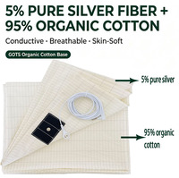 Drap de lit de mise à la terre en coton biologique 400TC avec 5% de fibres d'argent, respirant, faible résistance, équilibre du cortisol, sommeil profond