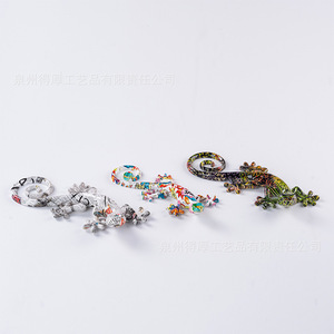 Aimants de réfrigérateur Art Gecko, autocollants magnétiques créatifs en forme de lézard peints, cadeaux personnalisés, aimants de réfrigérateur pour l'exportation - Product Image 2