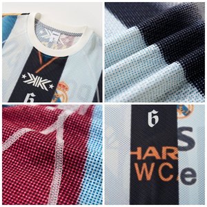 Maglia da Calcio Vintage di Tendenza con Patchwork Grafico, Stile Streetwear Hip Hop Giovanile, Traspirante in Rete, per Squadre di Calcio - Product Image 3