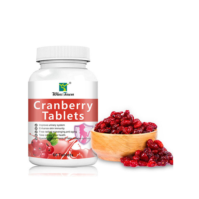 Factory Price Cranberry Tablets for Urinary System Support Collagen Synthesis Health Vitamin C Herbal Supplement for Female