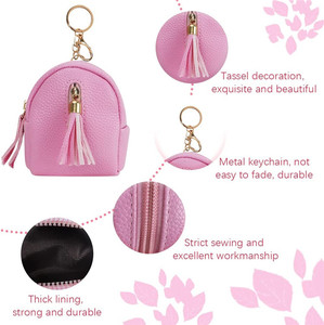 Portamonete Multifunzionale a Forma di Mini Zaino Rosa con Doppia Cerniera in Elegante Materiale PU per Ragazze - Product Image 4