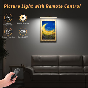 Battery Operated Picture <b>Light</b>,5400mAh Cordless <b>Wall</b> Lamp <b>with</b> Remote Control,Timer for Painting Artwork Gallery Living Room - Product Image 2
