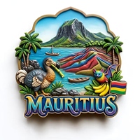 Aimants de réfrigérateur souvenirs de Maurice en résine 3D, design Dodo, île volcanique, bananes, aimant personnalisé en polyrésine, prix direct usine