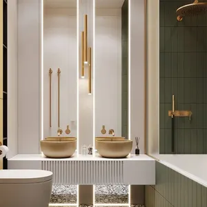 Otel projesi 5 yıldızlı otel mobilyası 52 inç banyo Vanity