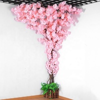 Pohon Bunga Sakura Plastik Buatan Baru, Tanaman Rambat Wisteria Besar, Tanaman Hijau, Dekorasi Cabang Bunga untuk Pernikahan dan Ulang Tahun
