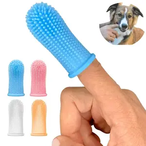 犬猫用360シリコンクリーニング歯ブラシソフトペットグルーミング歯ブラシソフトシリコンペットフィンガー歯ブラシ