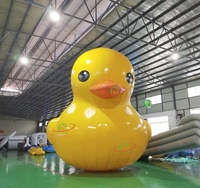Canard géant gonflable jaune en PVC pour divertissement aquatique, équipement publicitaire fixe, certifié CE/TUV, couleur personnalisable