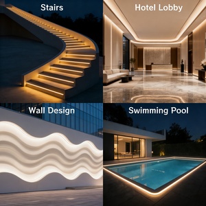 Bande LED néon étanche à température de couleur CCT réglable DC24V IP67 à cintrage latéral pour piscine extérieure et immeuble de grande hauteur - Product Image 2