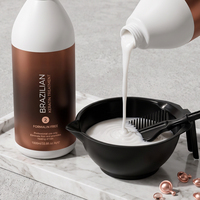 Système professionnel de traitement à la kératine brésilienne en 4 étapes, ensemble de soins capillaires pour salon, lissage des cheveux, soin quotidien, réparation des cheveux crépus et abîmés