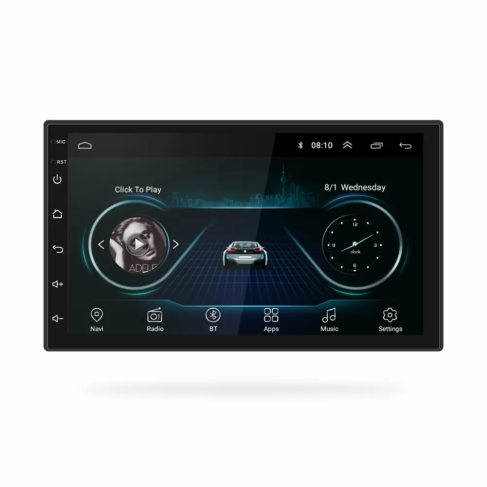 Auto Radio Android 8.1 USB di Sostegno TF IR Multi-lingua e WiFi GPS di Navigazione Radio