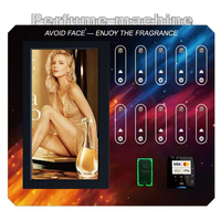 Máquina Expendedora de Perfume Automática de 10 Botellas, Montada en la Pared, con Pantalla Táctil, Integración con Tarjeta de Crédito/Monedas/QR, Wi-Fi/4G POS