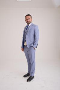 Costume d'affaires marron pour homme, coupe ajustée, en laine et polyester tissé, simple boutonnage, col mandarin, anti-rétrécissement, longueur standard - Product Image 2