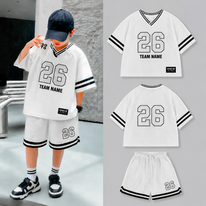 ชุดเสื้อเจอร์ซีย์อเมริกันฟุตบอลเด็กแบบตาข่าย หมายเลขสั่งทำพิเศษ สำหรับวันแข่งขัน ชุดทีมฟุตบอลโรงเรียน - Product Image 1