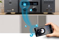 Amplificateur de son pour salon SHILE AV-2011B / Amplificateur de puissance Bluetooth à résistance fixe pour musique d'ambiance en salle de conférence