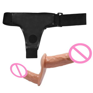 Solide dubbele kop gesimuleerde fallus waterdichte draagbare dildo slip voor vrouwen met realistisch aanvoelend gevoel en vibratie masturbatie apparaat - Product Image 3