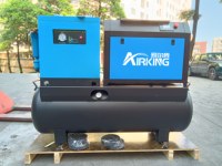 Compresseur d'air à vis Airking 4KW 5HP 8 bars 0,55 m/min Système tout-en-un avec moteur et pompe pour pulvérisation extérieure sur pipeline, réservoir 300L