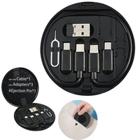 Juego de Cables Cargadores USB-C Multifuncionales, Adaptadores Convertidores, Soporte para Tarjeta SIM, Accesorios para Teléfonos Móviles