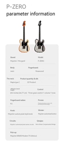 Guitarra Eléctrica Mojolnir Pixel de 8 Bits Zero P0, Cuerpo de Caoba, Diapasón de Palisandro, Mástil de Arce, 6 Cuerdas Pasivas de Alto Rendimiento - Product Image 6