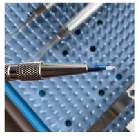Micro-stylo pour greffe de cheveux FUE, implantation de sourcils, lames micro-saphir, manche en acier inoxydable 0,8 mm/1,0 mm/1,2 mm, puissance 150 W