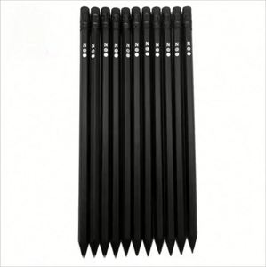 ดินสอไม้สลักโลโก้ส่วนตัว ขนาด 7.5 นิ้ว พร้อมยางลบสีดำ สำหรับโรงเรียน - Product Image 4