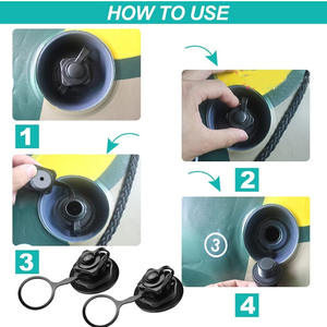 Valve d'air universelle Boston pour bateaux pneumatiques, kayaks, matelas ; Accessoires de bouchon de buse d'air de petite taille pour la pêche - Product Image 4