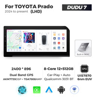 Mekede pour DUDU7 Autoradio Android Car-play DSP OBD2 Lecteur multimédia GPS 12,3 pouces pour Prado 2024