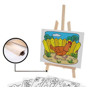 Juego de Arte de dibujo para niños Juego de suministros de arte acrílico de lienzo para padres e hijos de 26 piezas - Product Image 2