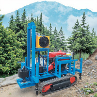 Mini machine mobile de forage de puits d'eau pour l'irrigation des terres agricoles 100m 200m perceuse rotative artésienne boîte de vitesses pompe moteur noyau engrenage