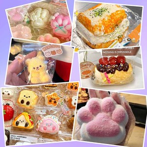 Squeeze Sensory Toys Kawaii Handmade DIY Kit Girls Fidget Toy <b>Squishy</b> Flocking Silicone Rubber <b>Cat</b> Paws for Kids Children - Product Image 5