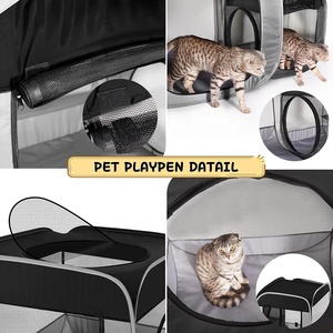 2-in-1 <strong>Outdoor</strong> Stainless Steel <strong>Cat</strong> Tent and Playpen <strong>Cat</strong> Houses for Small Animals Pet <strong>Enclosures</strong> for <strong>Cats</strong> and Puppies - Product Image 6