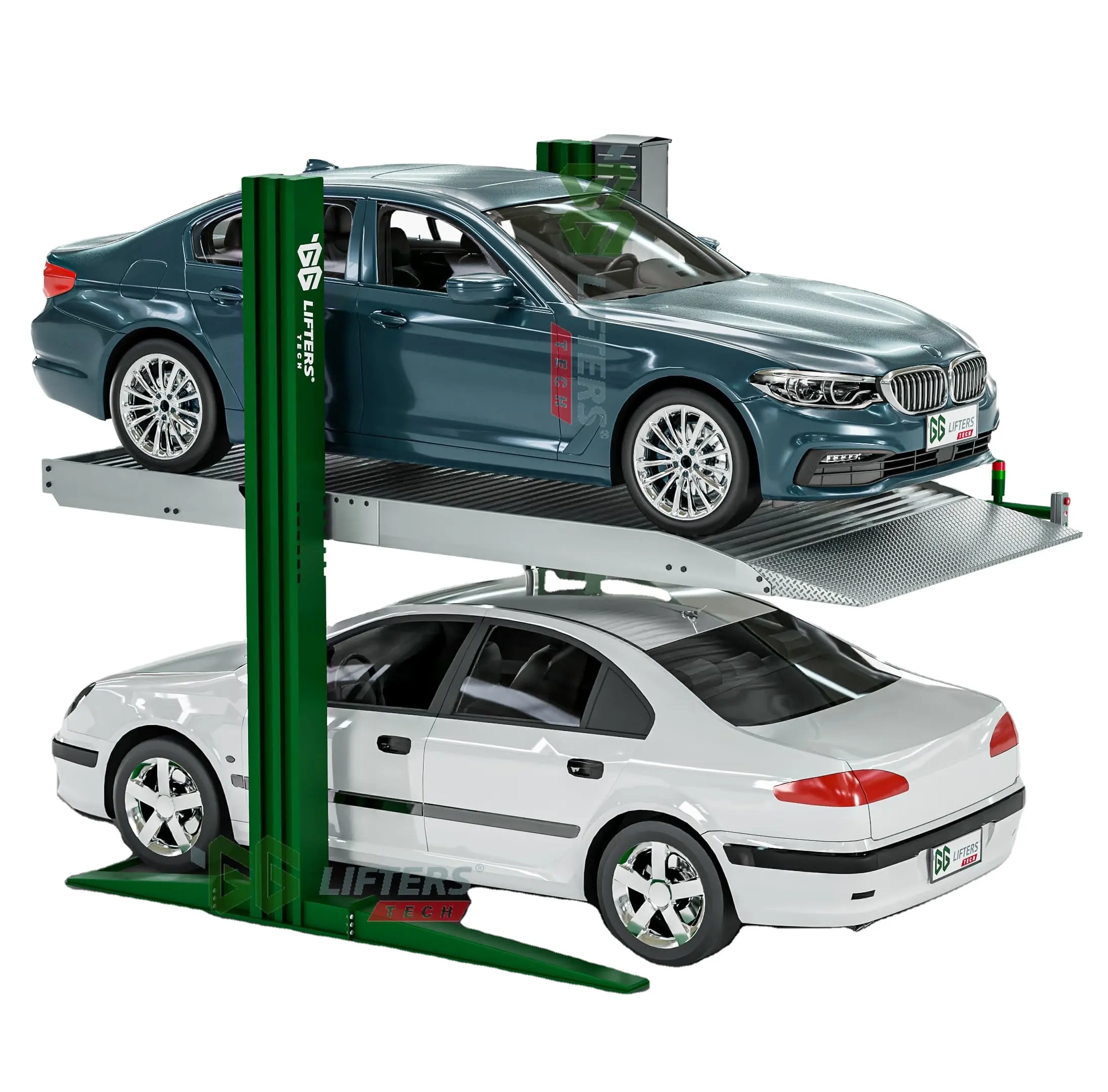 प्रतिस्पर्धी मूल्य निर्धारण पर सीई प्रमाणित डबल सिलेंडर हाइड्रोलिक कार पार्किंग लिफ्ट दो-पोस्ट डिजाइन