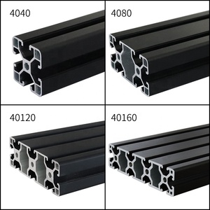 Nero Anodizzato Anti-statica In Acciaio <span class=keywords><strong>Inox</strong></span> Estrusione 8080 Profili in Lega di Bella Solid Bisogno di Profilo In Alluminio Per Keder - Product Image 4