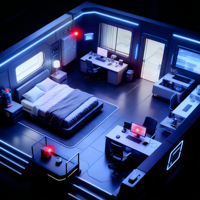 Détecteur de caméra anti-espion pour hôtel - Mini caméra extérieure et testeur de spectre infrarouge avec alarme de contrôle d'accès et affichage numérique