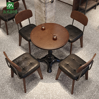 Chaises et tables de salle à manger en bois et fer forgé de style rétro américain pour bistro, restaurant, bar - Écologiques, durables, commerciales