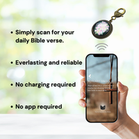 NFC charme chaîne en métal bible quotidienne préserver en permanence cadeau RFID zéro consommation d'énergie verset 213 OEM/ODM