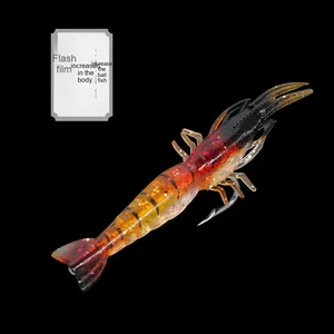 Altamente simulato 9 cm 3.8 grammi esca morbida gamberetti/Luya Fake gamberetti <span class=keywords><strong>per</strong></span> trota <span class=keywords><strong>pesca</strong></span> spigola carpa commercio transfrontaliero E-Commerce - Product Image 4