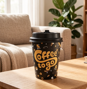 Gobelets en papier personnalisés et durables pour café à emporter, contenants alimentaires, gobelets pour fontaine à eau, articles ménagers, gobelets pour boissons gazeuses avec couvercles - Product Image 1
