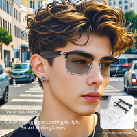 Lunettes Audio Photochromiques Intelligentes à Contrôle Tactile et Conception Open-Ear pour la Conduite et le Cyclisme, Autonomie de 6H, Accessoires Oculaires