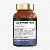Capsules de glycinate de magnésium personnalisables (120 unités) – Soutien électrolytique, sommeil réparateur, énergie naturelle – Fabricant en marque blanche