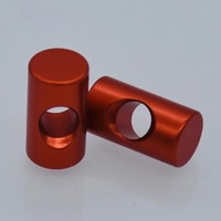 Pièces en aluminium usinées CNC sur mesure avec trou fileté, pièces anodisées vertes, service d'usinage CNC en aluminium