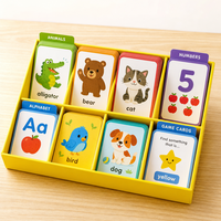 Kit d'apprentissage des langues pour enfants sécurisé : Jeu de cartes flash bilingues, jeu de société, cartes à tourner, cartes d'association – Allemand et Français