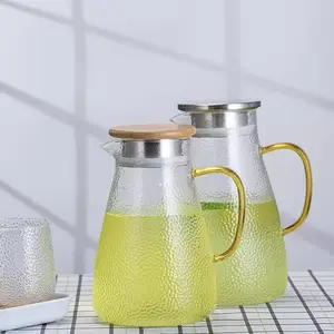 Large Volume Glass Pot Juice Jug With Handle Transparent Glass Electric Kettle