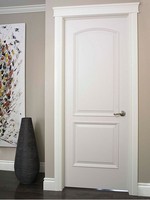 Bois dur massif Intérieur simple Blanc Chambre à coucher française Cuisine Portes intérieures en bois de style shaker prépeint Chambre pour la maison