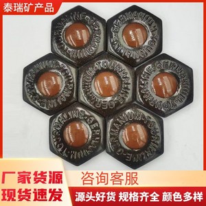 Germanium Stone Flakes Hexagonal Black Bian Stone 30x34mm For Mattresses <b>Cushions</b> Lumbar Belts Health Massage - Product Image 5