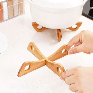 Support en bambou écologique détachable - et porte-casseroles pour la cuisine - Product Image 3