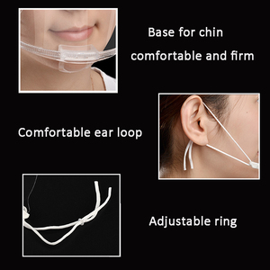 Máscara de plástico transparente antivaho portátil para <span class=keywords><strong>tatuaje</strong></span> PMU maquillaje Hotel cocina suministro accesorios máscara protectora de boca reutilizable - Product Image 6