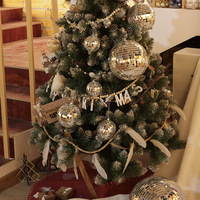 Boule de disco en mousse de verre argentée de 2 à 100cm pour la décoration de l'arbre de Noël et de la barre KTV.