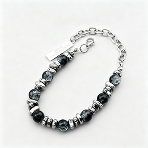 Hot Selling Simple Retro Design Hematite <b>Beaded</b> <b>Bracelet</b> Titanium Steel Temperamental Women's <b>Bracelets</b> Trendy Jewelry Wholesale - Product Image 5