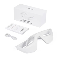 Herramienta para el Cuidado de los Ojos, 4 Modos, Control de Tiempo Automático de 10 Minutos, Luz Roja LED Antiarrugas y Masajeador de Bolsas para los Ojos con Microcorriente y Gafas